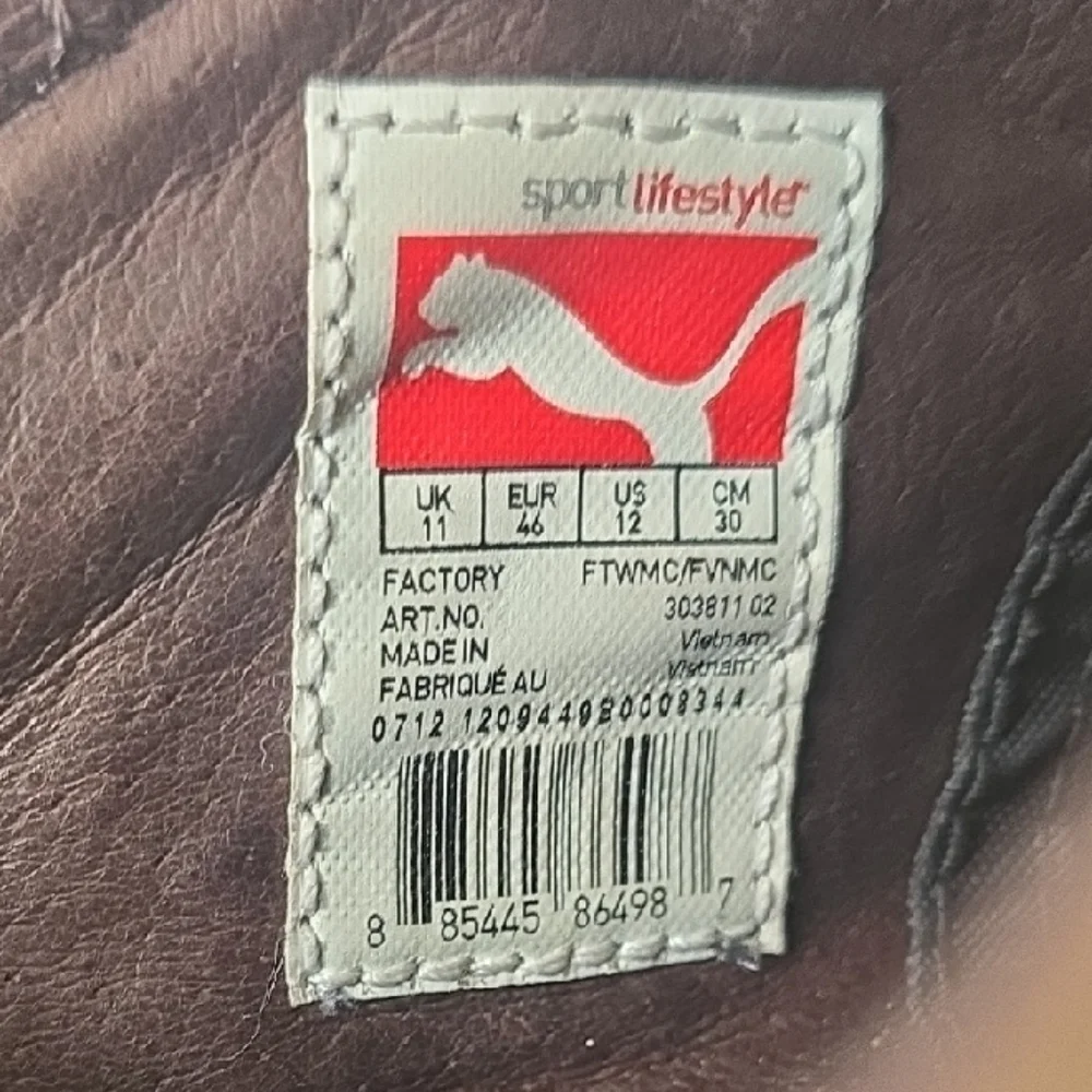 Puma Vedano V Driving Motorsport Y2K Brown Leather, Size Men's 11 - Picture 5 of 9